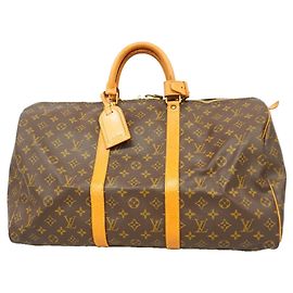 Louis Vuitton Boston Monogram Keepall 50 Bag