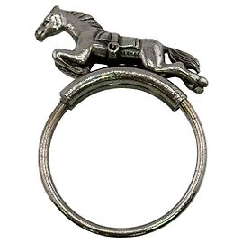 Hermès Llavero de metal HERMES motivo Cheval Horse