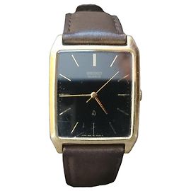 Relógio vintage Seiko Chariot banhado a ouro a quartzo ref. 2621-5240