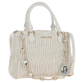 Miu Miu Crystal Convertible Matelasse Leather Medium