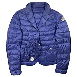Giacca Blazer Ultraleggera in Piumino Moncler Lisette Navy da Donna Taglia 1 / S