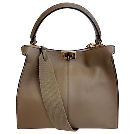 Fendi Peekaboo X-Lite Medium Schultertasche aus Leder