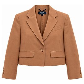 Weekend Max Mara Cropped Blazer aus Leinenmischung - Camel
