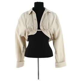 Top Jacquemus de algodón beige