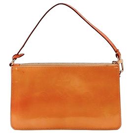 Louis Vuitton Pochette Orange Vernis Leather Shoulder Bag