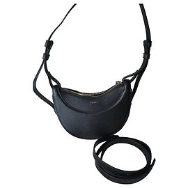 Bolsa de ombro Polène em couro preto