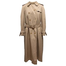 Trench vintage Burberrys Nova Check color tan foderato in lana Taglia US XL