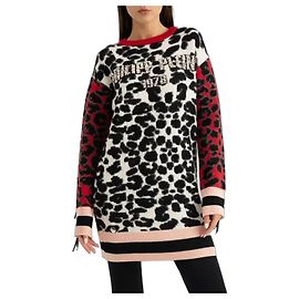 Philipp Plein Leopardenprint Strickkleid