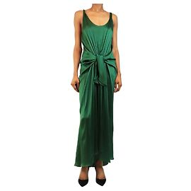 JW Anderson Vestido midi esmeralda con nudo en la cintura - size UK 6