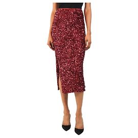 Rotate Falda midi de lentejuelas rosa - size UK 6