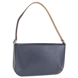 LOUIS VUITTON Monogram Mat Fowler Hand Bag Navy M55145 LV