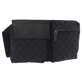 Borsello da vita GUCCI GG Canvas Nero Argento 28566