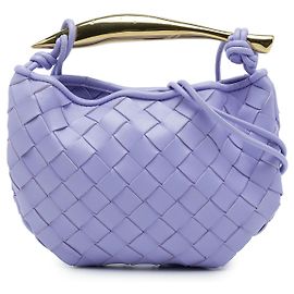 Borsa Sardine Intrecciato in nappa Baby viola Bottega Veneta