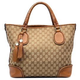 Borsa Tote Gucci Marrakech in tela GG beige