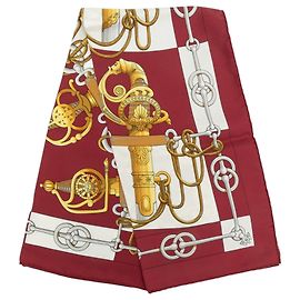 Foulard in seta Hermès Red Cliquetis 90