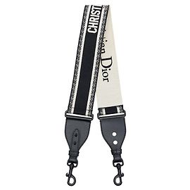 Bandoulière en toile brodée Dior Black