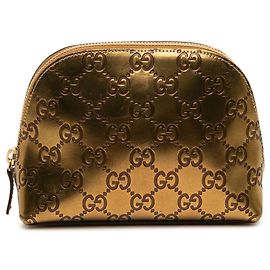Pouch Guccissima metallizzata oro Gucci