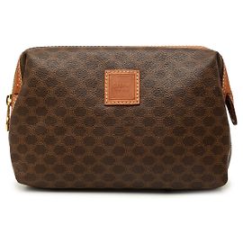 Céline Clutch Celine Brown Macadam Coated Canvas