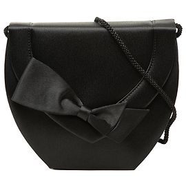 Autre Marque Saint Laurent Crossbody-Tasche aus schwarzem Satin mit Schleife