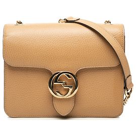 Gucci Brown Small Dollar Calfskin Interlocking G Crossbody