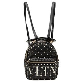 Zaino Valentino Mini Nappa VLTN Rockstud Spike Nero