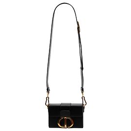 Borsa Dior 30 Montaigne Box Bag in pelle di vitello nera