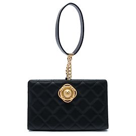 Chanel Black Mini Lambskin Leather Evening By The Sea Clutch