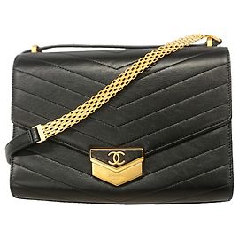 Bolso de hombro Chanel de piel Chevron