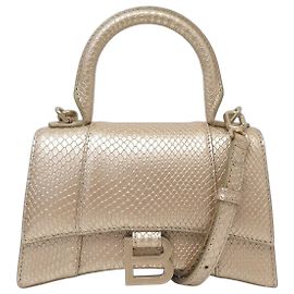 NEUE BALENCIAGA HOURGLASS XS 592833 HANDTASCHE AUS LEDER IN SCHLANGENOPTIK