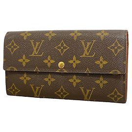 Louis Vuitton Monogram Pochette Portemonnaie Credit Long Wallet