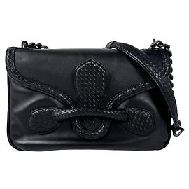 Borsa a tracolla Bottega Veneta in pelle nera