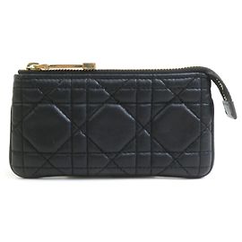 Monedero de piel negra Christian Dior