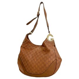 Borsa a tracolla Gucci in pelle marrone
