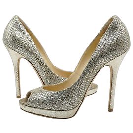 Jimmy Choo Luna Glitter Pumps mit spitzer Kappe