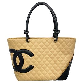 Saco Tote Chanel Cambon em Pele de Cordeiro