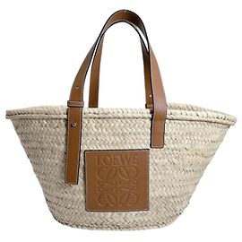 Loewe Raffia-Tote-Bag in Beige