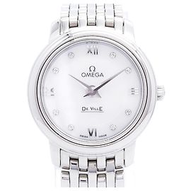 Omega De Ville Prestige Armbanduhr mit 8 Diamanten