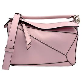 Bolsa Loewe Puzzle Small em pele de vitelo Sakura Pink