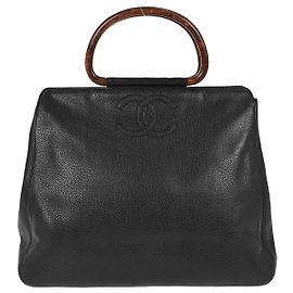 Chanel Vintage Wooden Caviar Medium