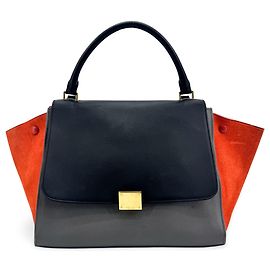 Céline Celine Tricolor Trapeze Leather Medium