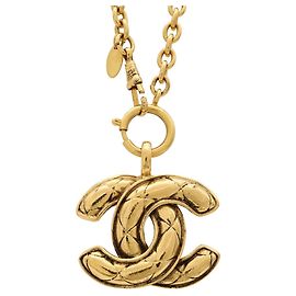 Colar de corrente Chanel Coco Mark Matelassé
