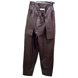 Zimmermann Pantalones Resistance de cuero marrón