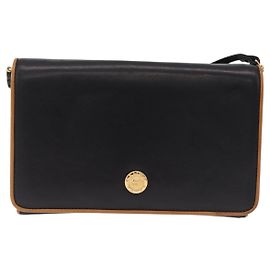 Céline Celine Flap Shoulder Leather