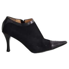 Stivaletti Chanel in camoscio nero Taglia 42