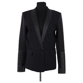 Maje Blazer aus Wolle marineblau