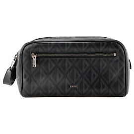 DIOR - Neceser Diamond Dior en toile revestida negra y gris