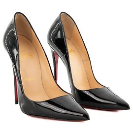 Christian Louboutin LOUBOUTIN - Escarpins So Kate Louboutin en cuir verni noir (T37)