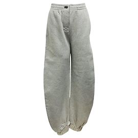 Pantalones de chándal de algodón gris jaspeado The Attico