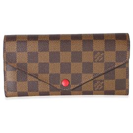 Louis Vuitton Josephine Portemonnaie aus rotem Damier Ebene Canvas