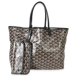 Goyard Black Goyardine Canvas Saint Louis PM